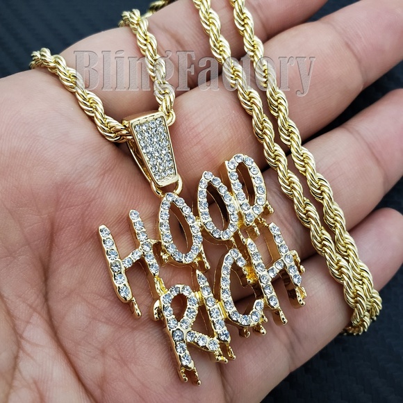 Accessories Hood Rich Drip Pendant 24 Rope Chain Necklace Poshmark